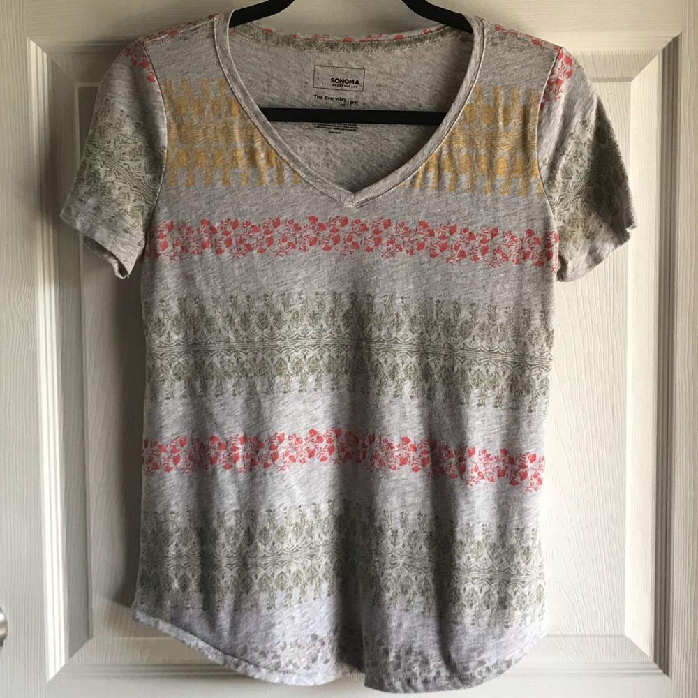 Sonoma Colorful V-neck Tee